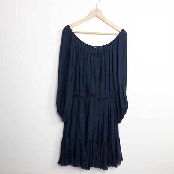 KOBI Halperin Navy blue tiered, pablum him off the shoulder, mini dress - Picture 11 of 13